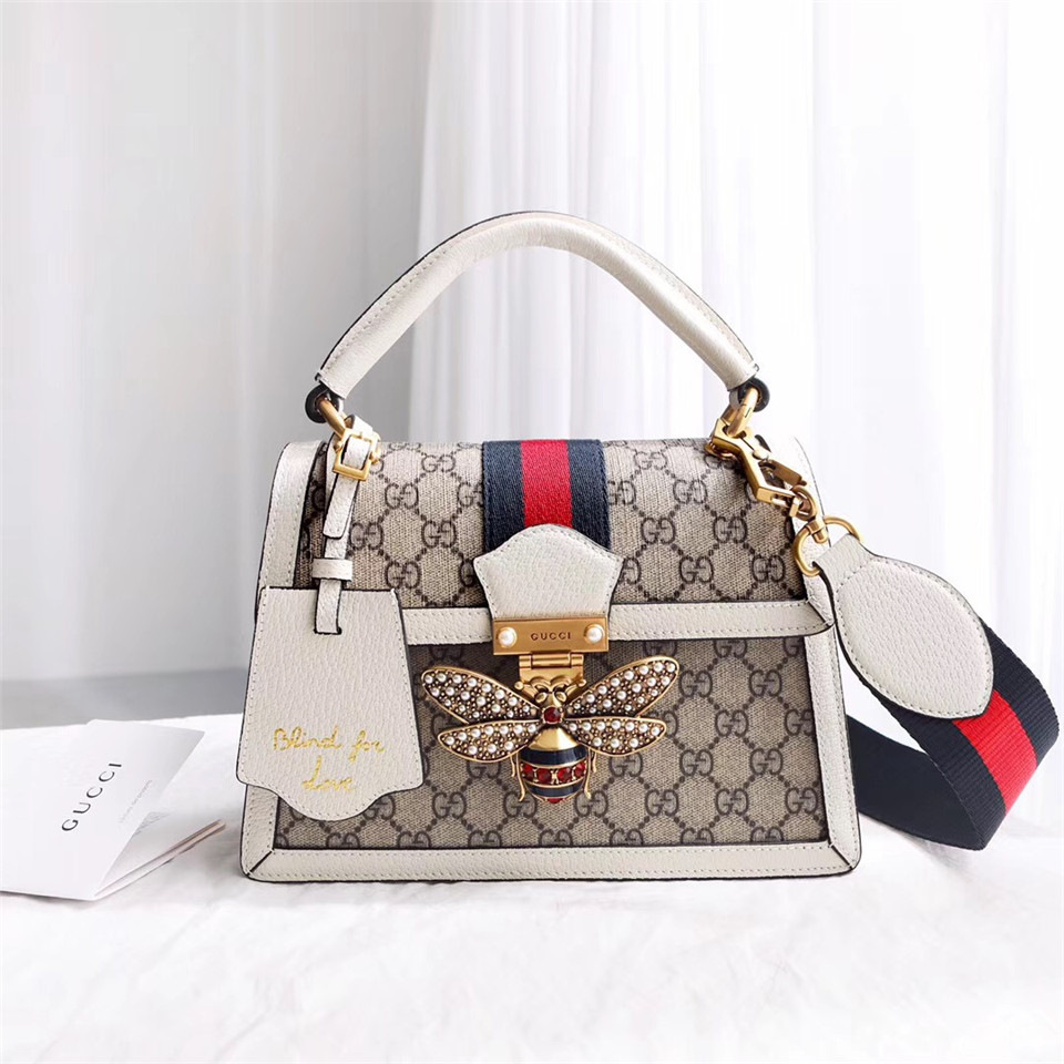 Gvc*1 Queen Margaret Small Top Handle Bag In White 476541