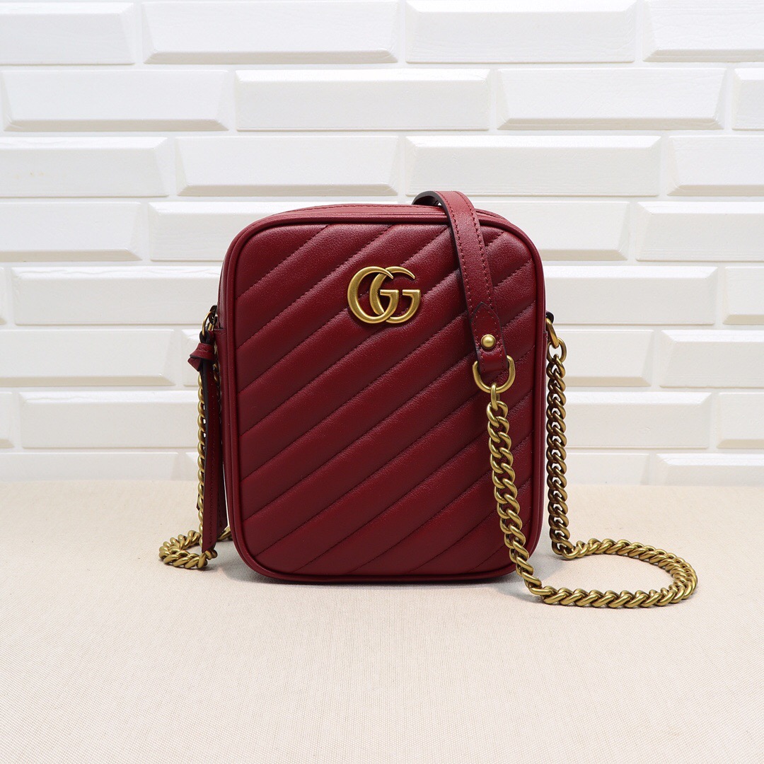Gvc*1 GG Marmont mini shoulder bag Red 550155