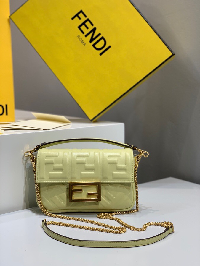 F**di Mini Baguette Yellow 18cm