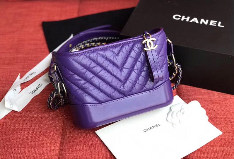 Ch**el Gabrielle bag 20cm purple
