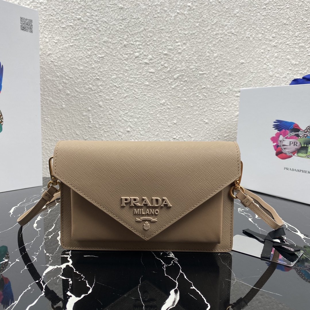 Pra*a 1BP020 Saffiano Chain Bag 007
