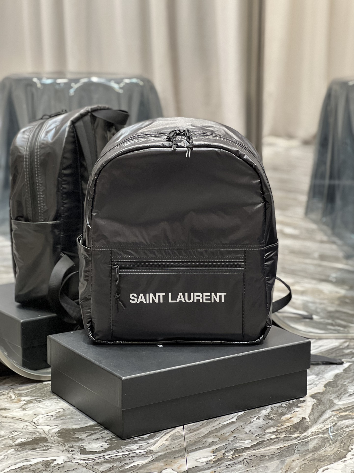 Y51 Nylon Backpack Bag Black