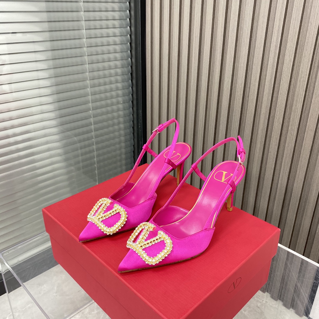Va1e*ntin0 Heels 9cm Pink