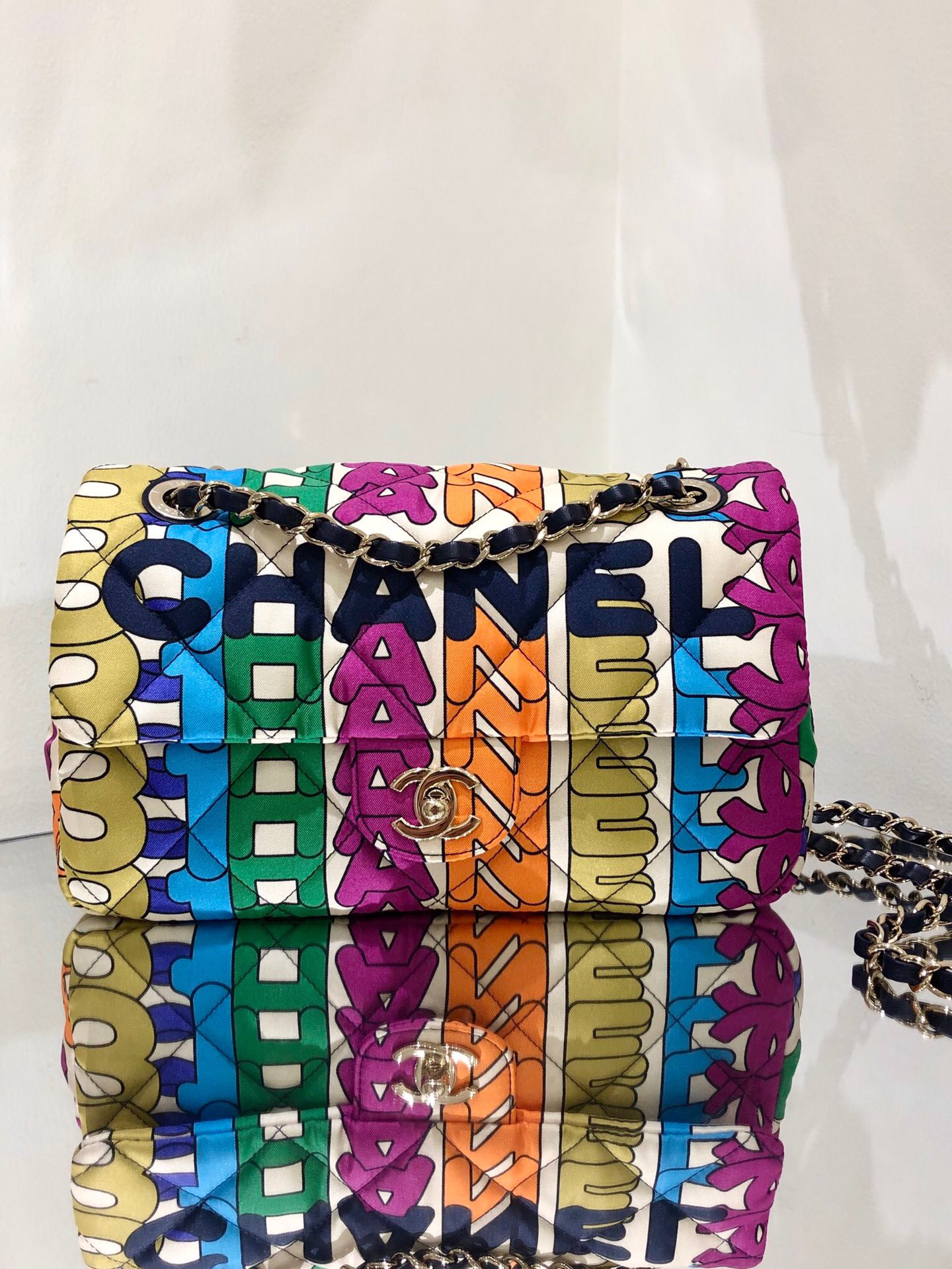 Bagsaaa Ch**el 21K Multil Color Flap Bag - 25x13x6cm