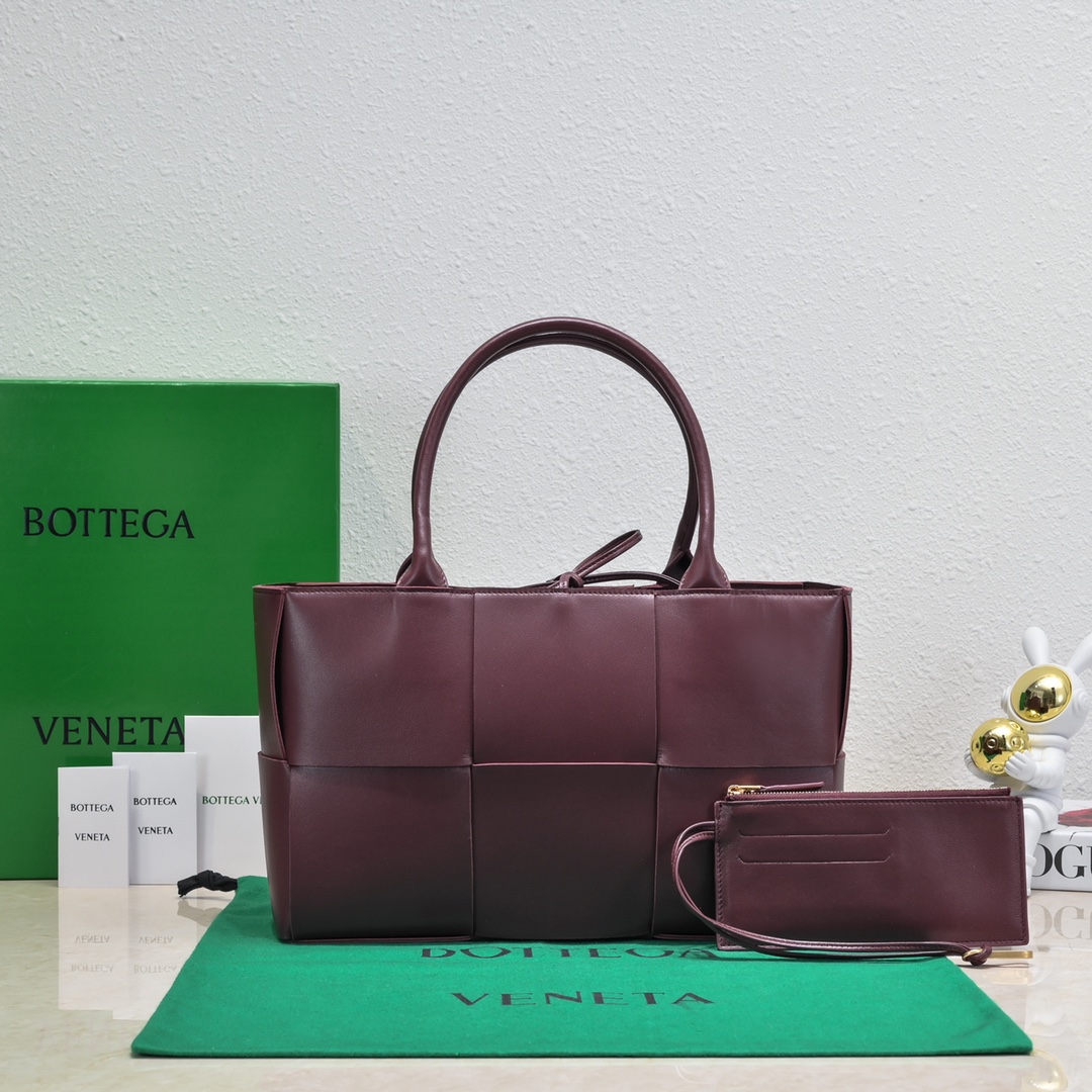 Bagsaaa B0tt*ga Ven*ta Arco Tote Burgundy Bag - 36*24*12cm