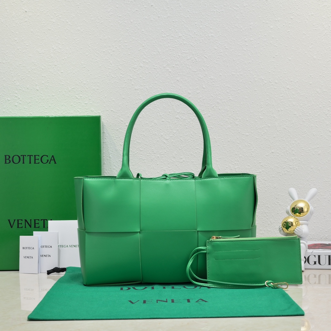 Bagsaaa B0tt*ga Ven*ta Arco Tote Green Bag - 36*24*12cm