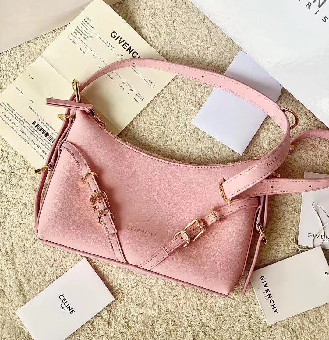 Bagsaaa Givenchy Pink Voyou Shoulder Bag - 24*18*3.5cm