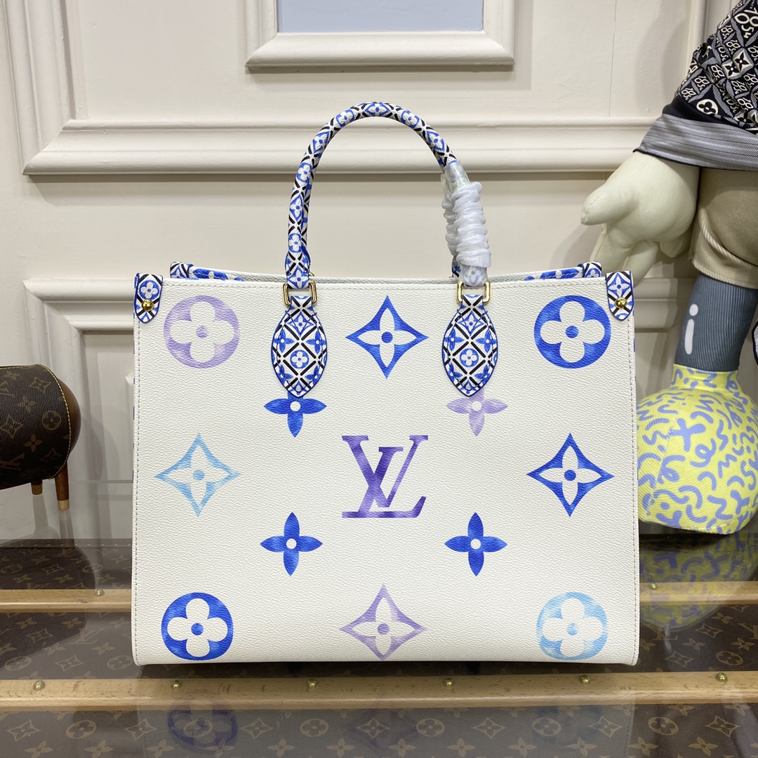 Bagsaaa L0vis Vvtt0n By The Pool Onthego MM Blue - 35*27*14CM