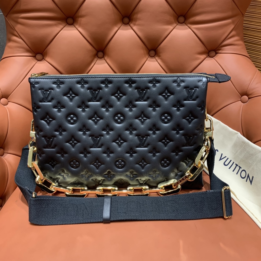 Bagsaaa L0vis Vvtt0n Coussin MM Black - 34 x 24 x 12cm