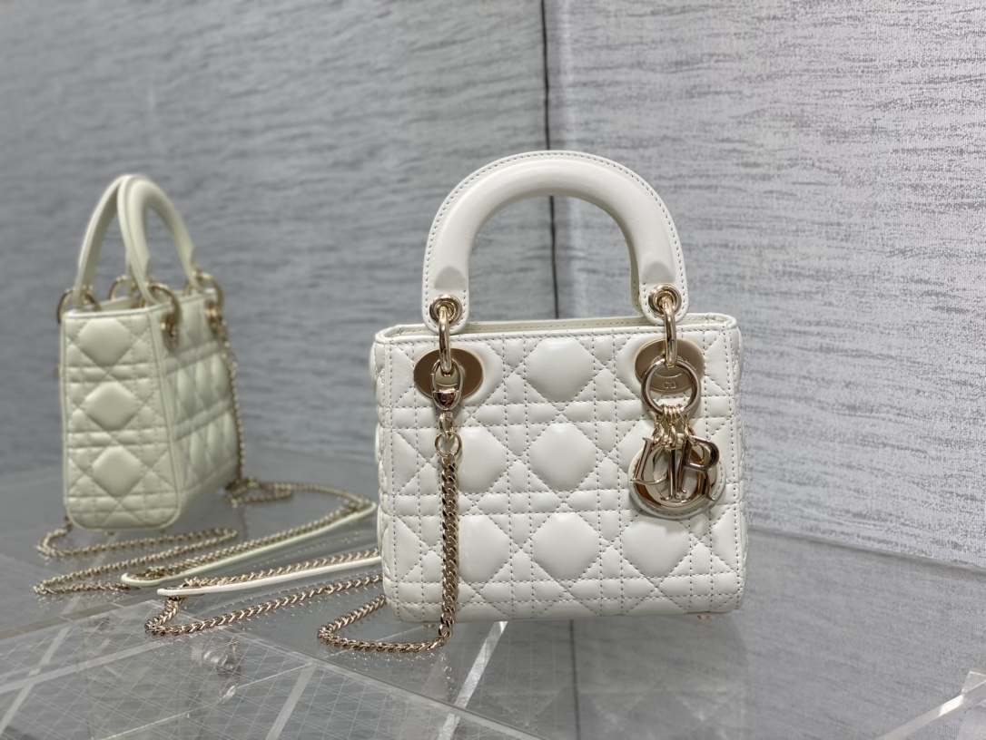 D10r Lady Bag 17cm Gold