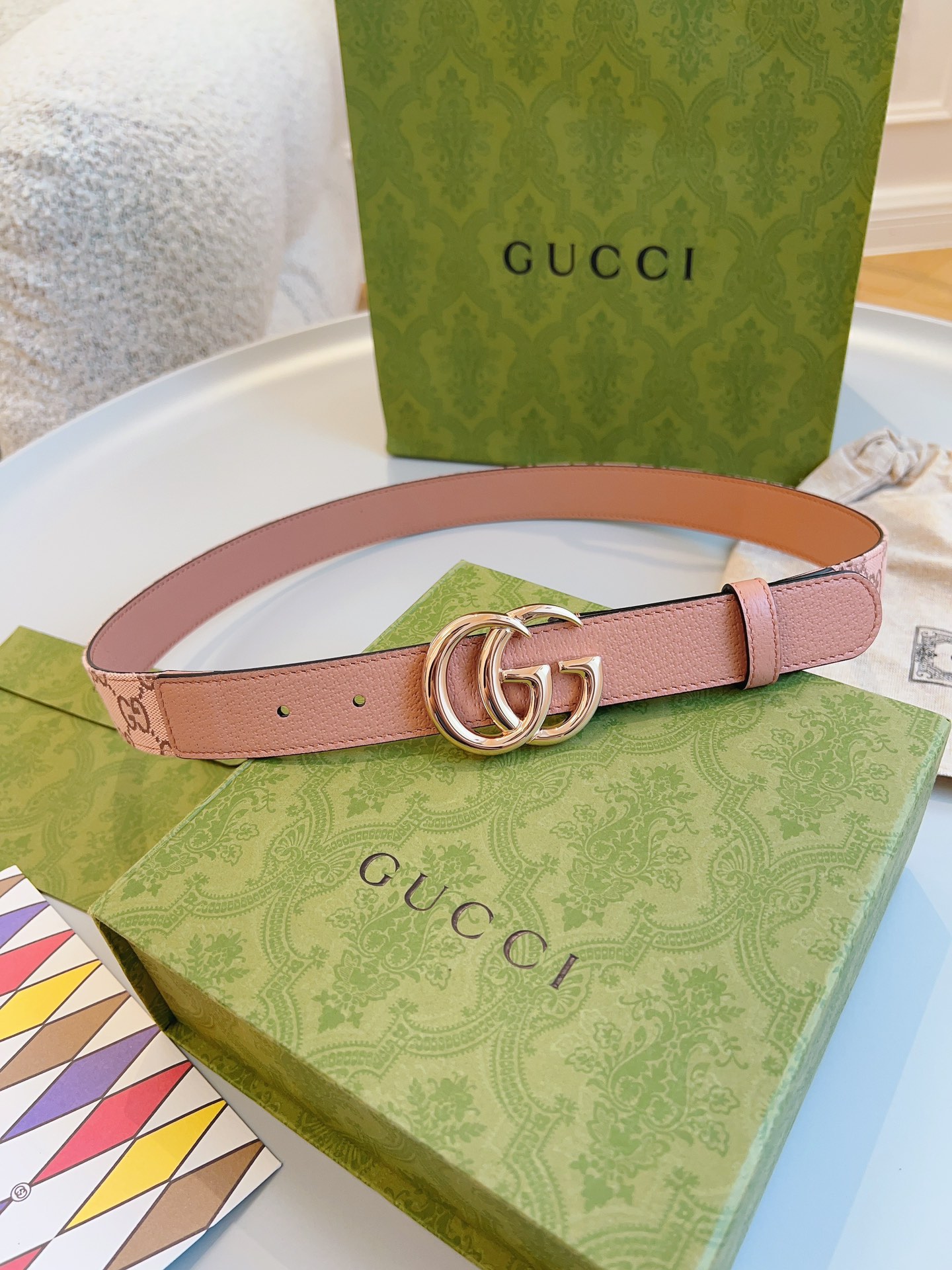Bagsaaa Gvc*1 Pink Belt 3cm