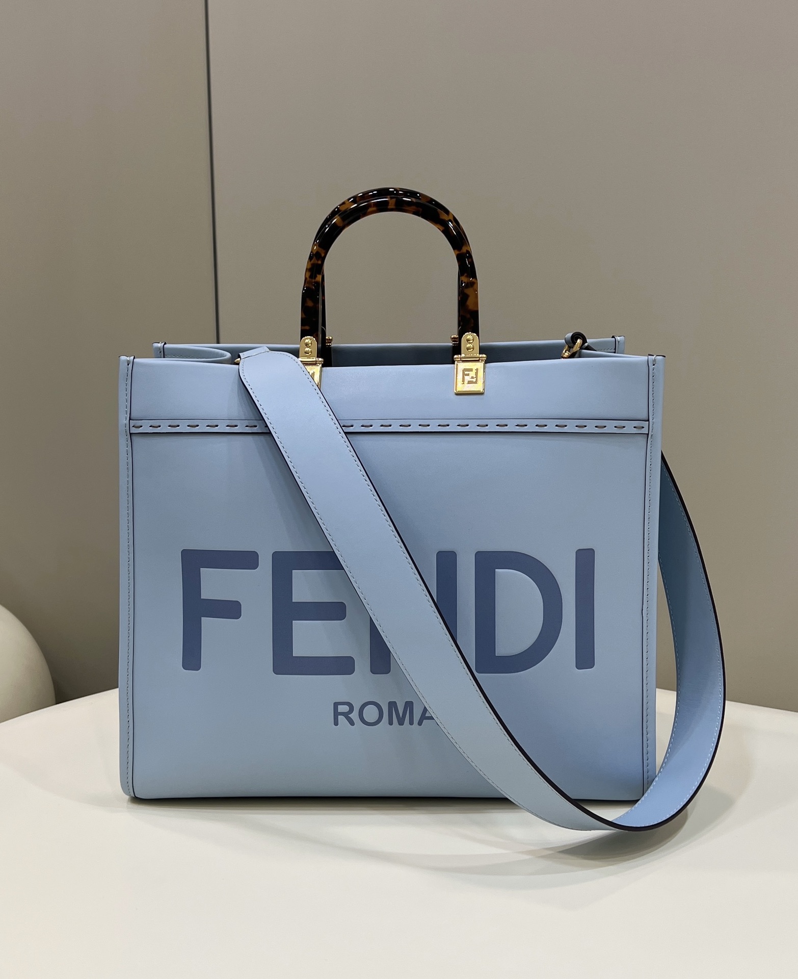 Bagsaaa F**di Sunshine Medium Tote Blue - 35*17*31cm