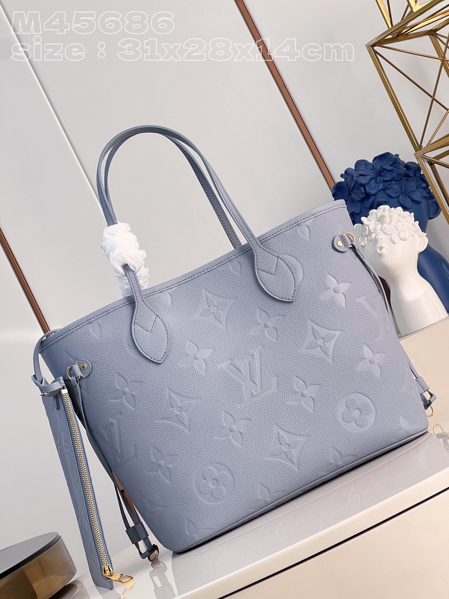 Bagsaaa L0vis Vvtt0n Neverfull MM Monogram Empreinte Blue
