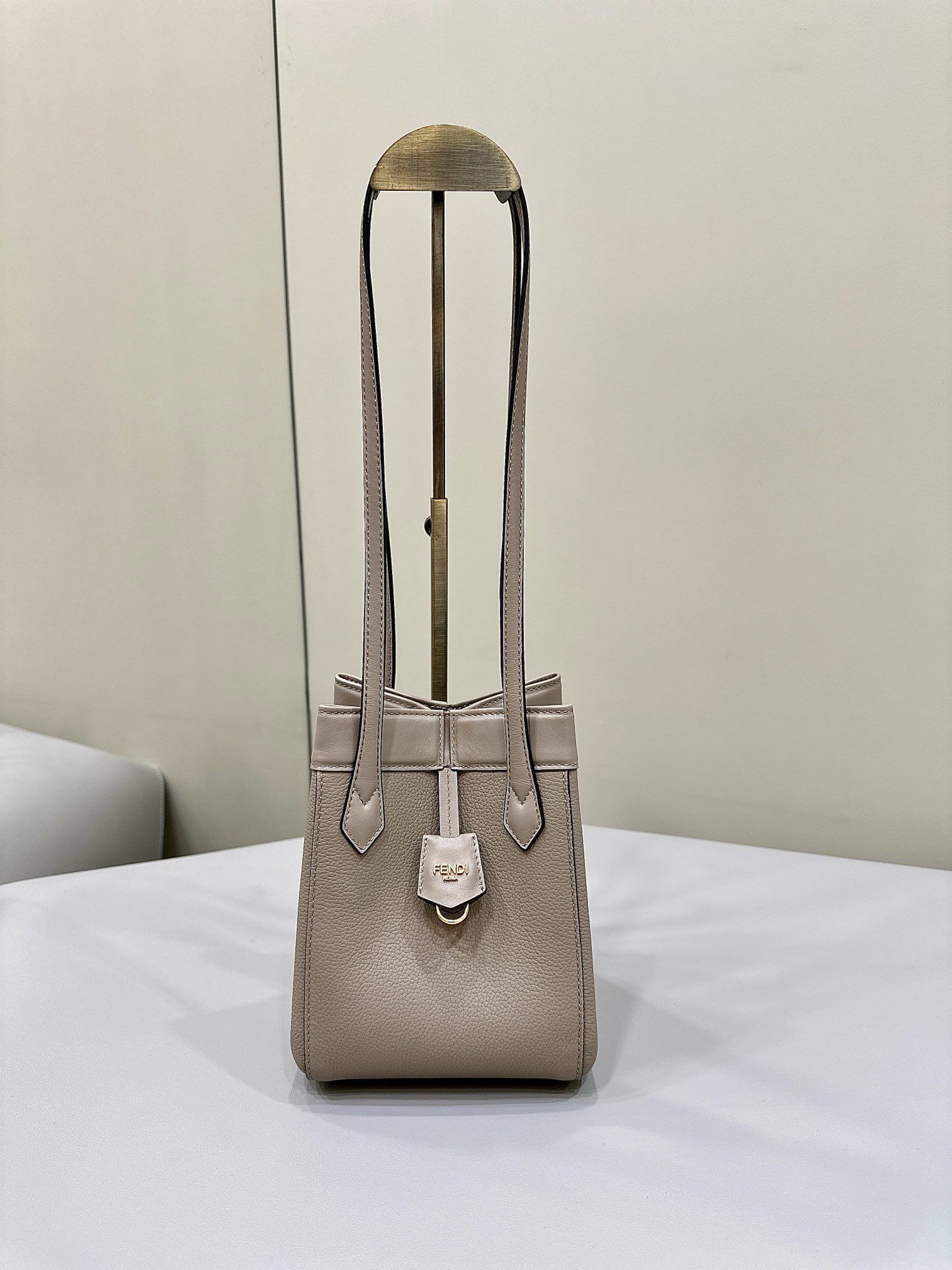 Bagsaaa F**di Origami Mini Dove grey leather bag that can be transformed