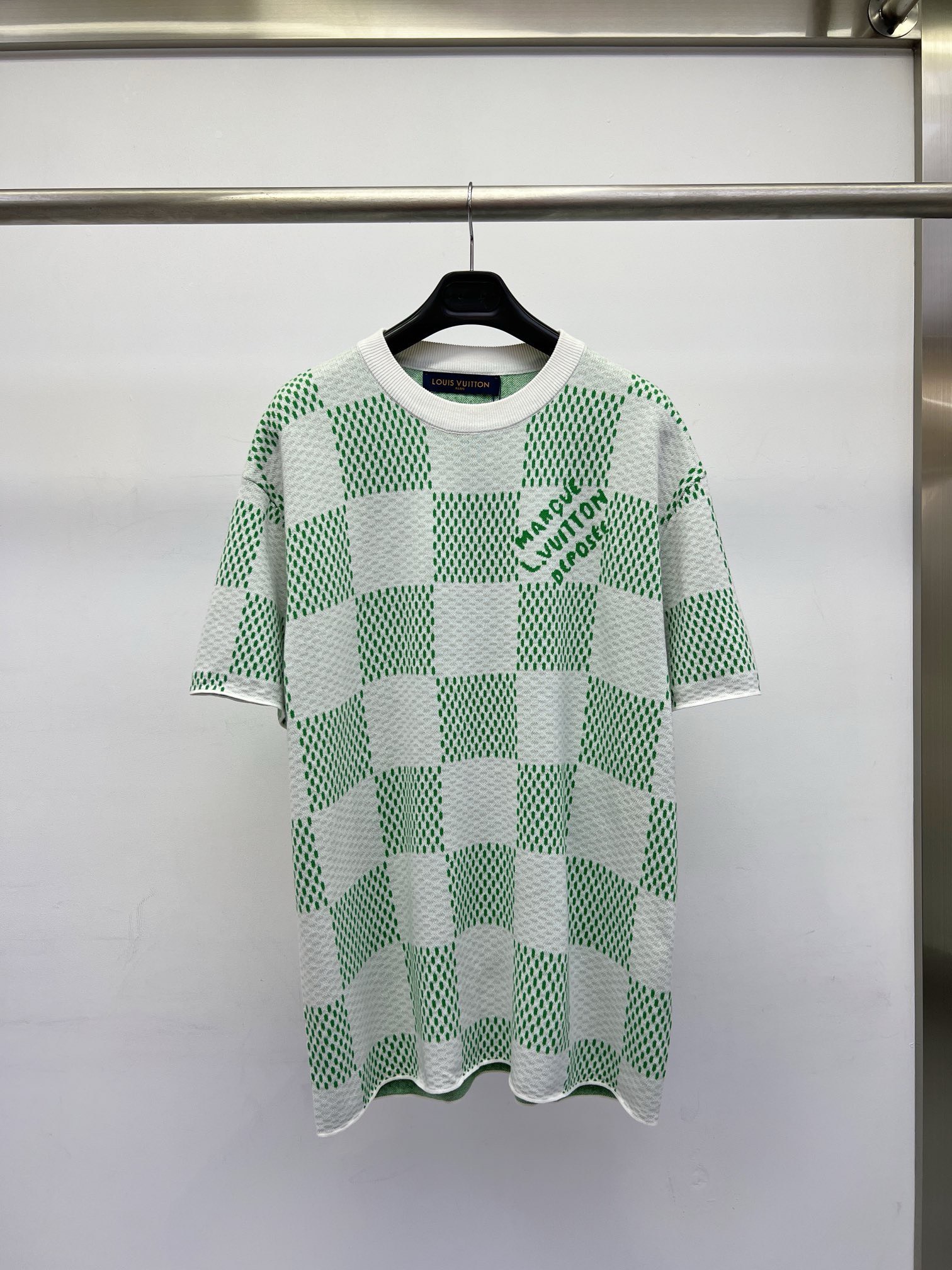 Bagsaaa Damier Graphic T-Shirt Green