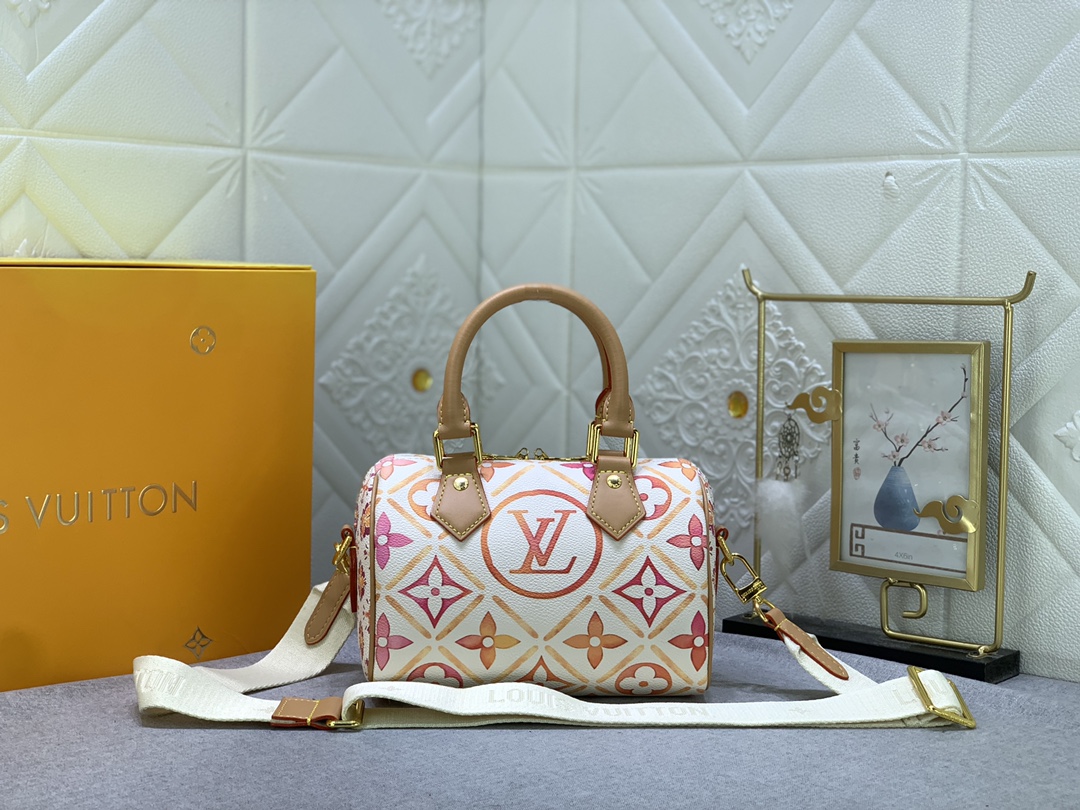Bagsaaa L0vis Vvtt0n M11209 Speedy Bandoulière 20 Bag Coral - 20.5 x 13.5 x 12 cm