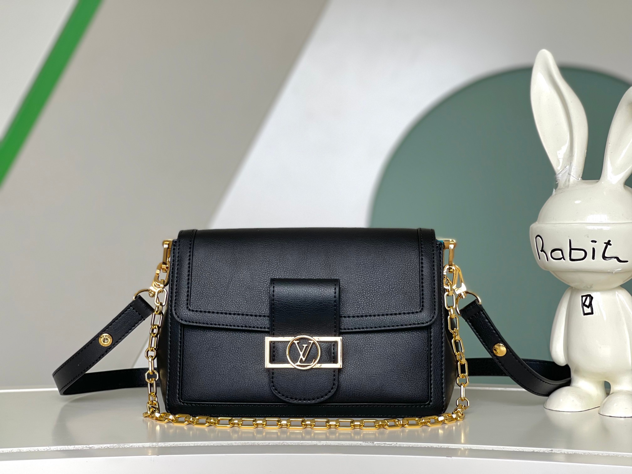 Bagsaaa L0vis Vvtt0n M25209 Dauphine Soft MM Black - 24 x 17 x 9 cm