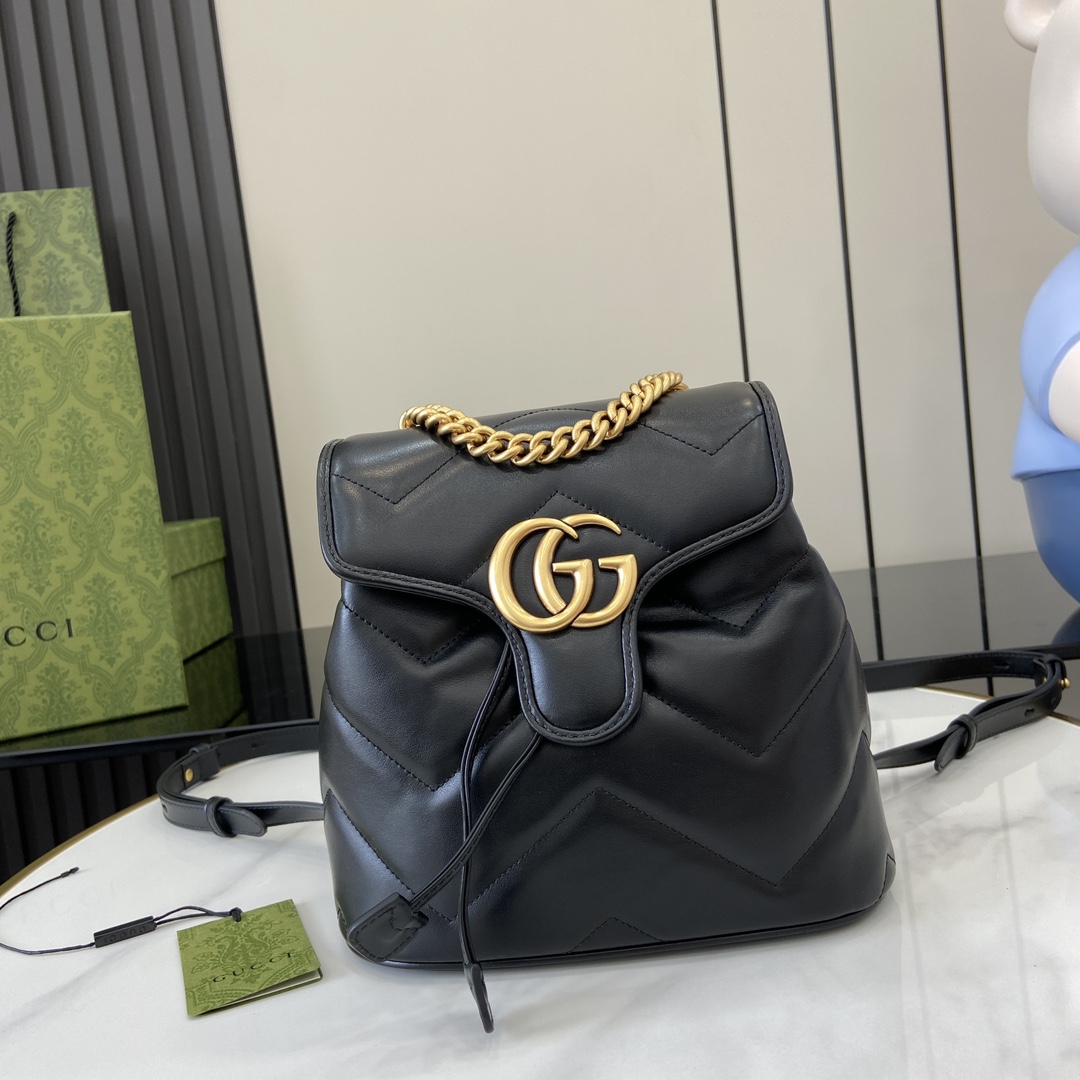 Bagsaaa Gvc*1 GG Marmont mini backpack 777253 black - 20x19x11 cm
