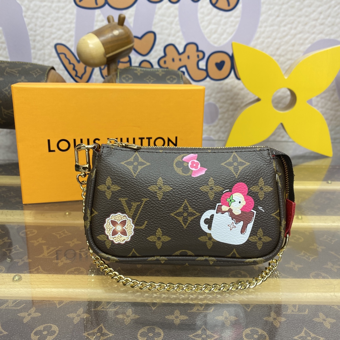 Bagsaaa L0vis Vvtt0n M12205 Mini Pochette Accessoires Candy Red - 10.5 x 4 x 15.5 cm