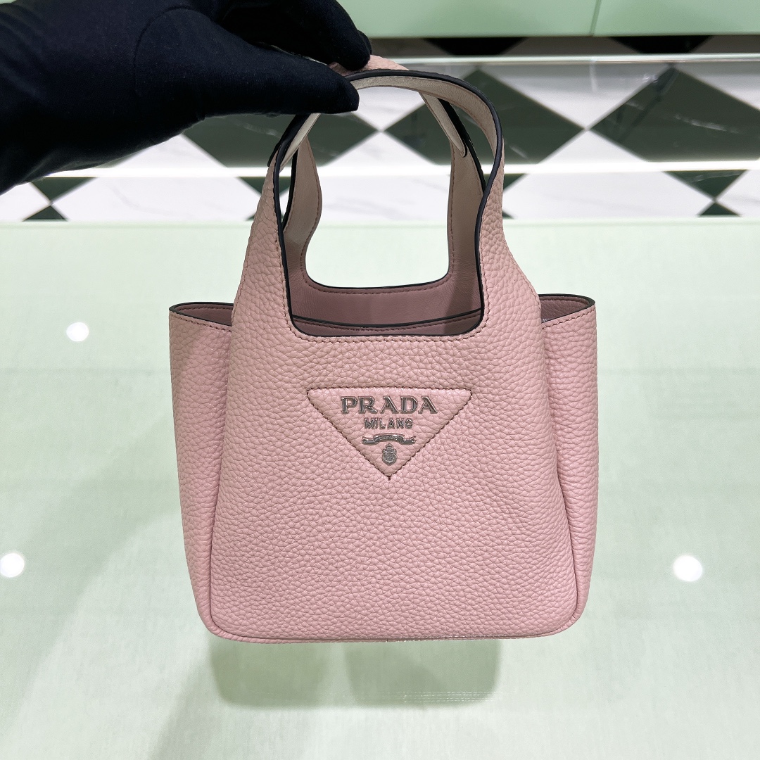Bagsaaa Pra*a Leather mini bag 1BA349 light pink - 18cm