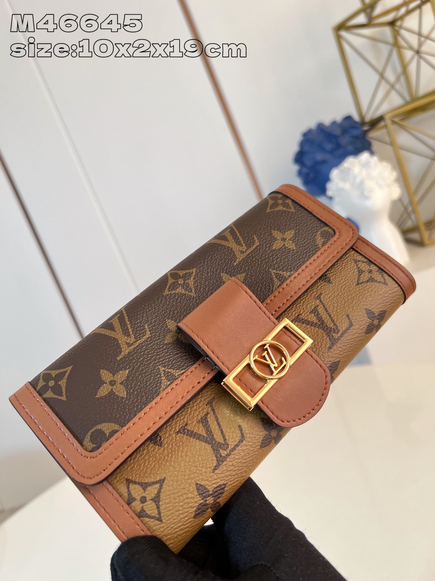 Bagsaaa L0vis Vvtt0n M46645 Sarah Wallet Monogram Reverse - 19 x 10 x 2 cm