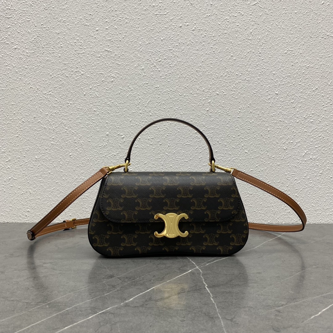 Bagsaaa Teen Ce1i*e Lola In Triomphe Canvas And Calfskin 119532 - 20 x 11.5 x 5 CM