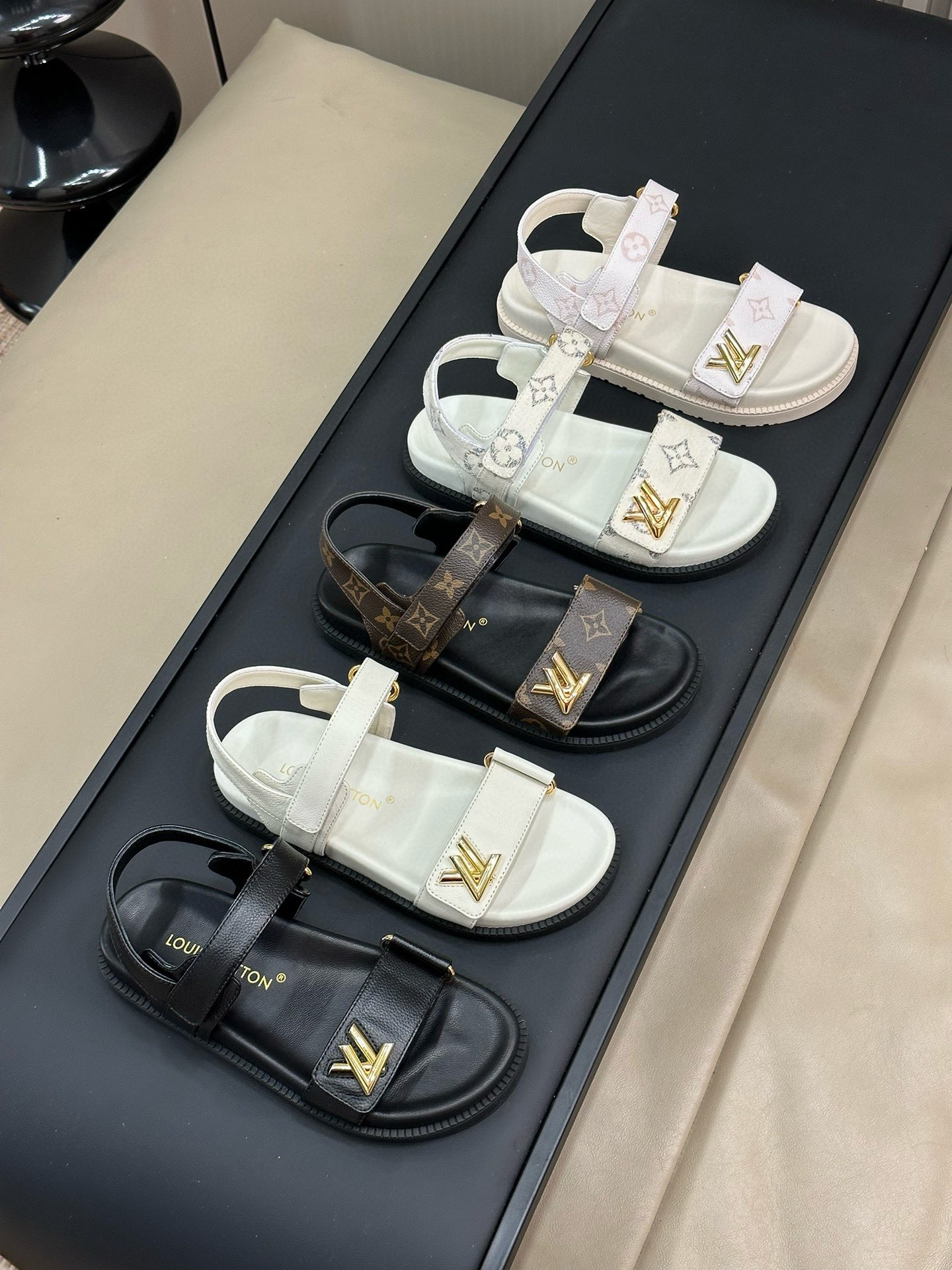 Bagsaaa LV Sunset Flat Comfort Mule Dune Beige