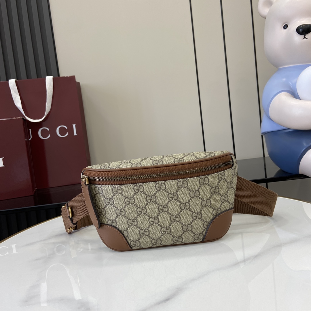 Bagsaaa Gvc*1 GG Emblem small belt bag 821165 beige & brown - 23cm