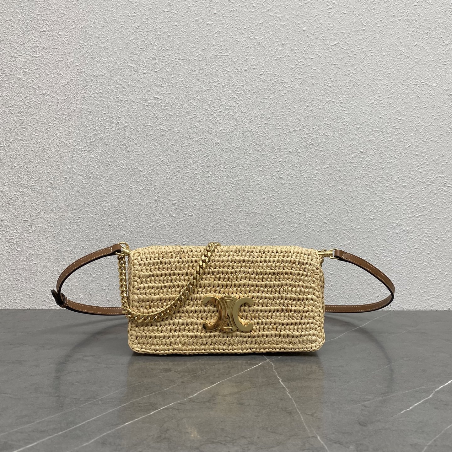 Bagsaaa Ce1i*e Multipochette In Raffia 10M432 - 23cm