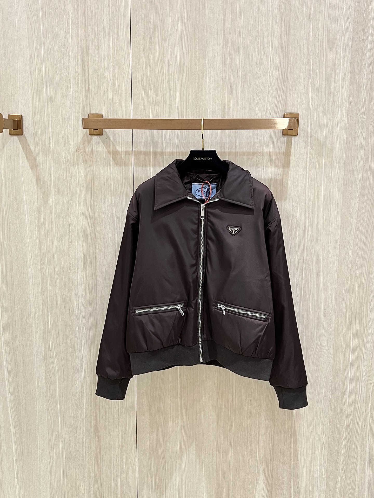 Bagsaaa Pra*a Re-Nylon blouson jacket dark brown