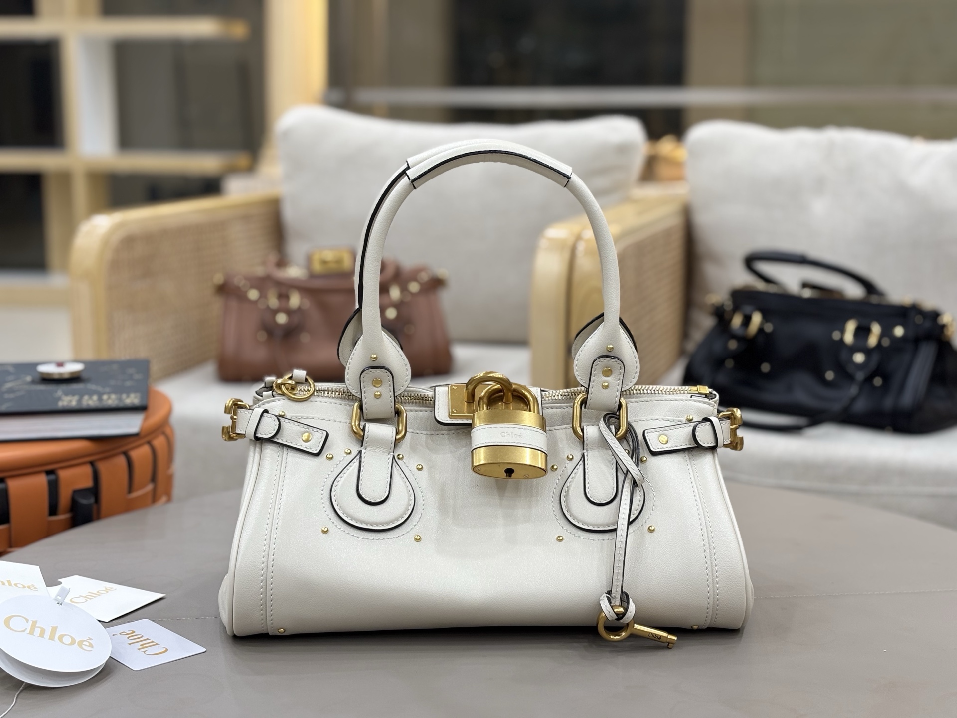 Bagsaaa Chloé Paddington bag in white - 36cm