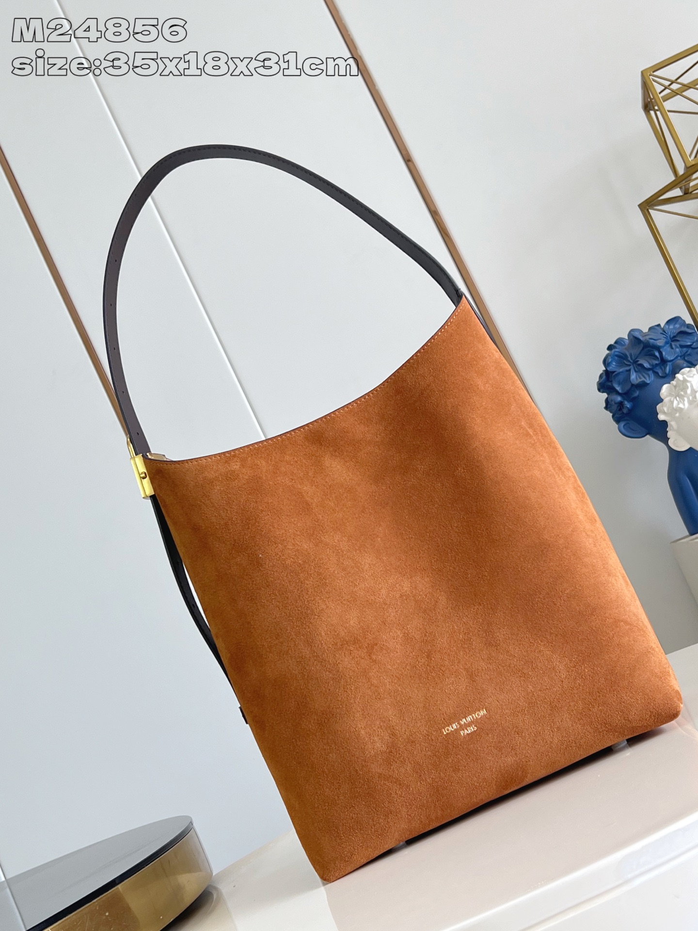 Bagsaaa LV M25516 Hobo MM Tan suede - 35cm