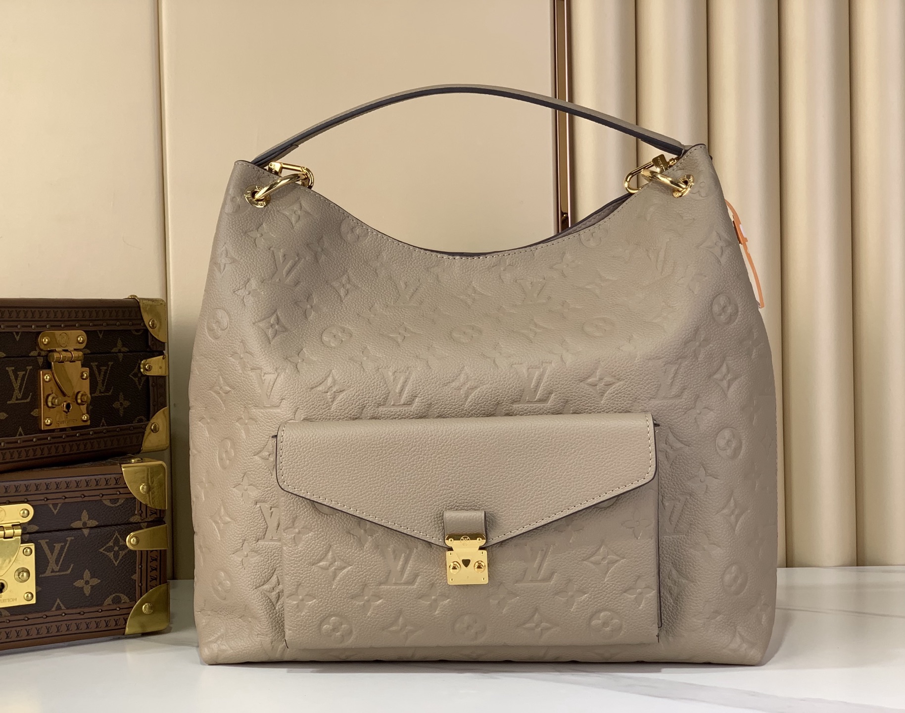 Bagsaaa 2026 Collection LV M27937 Hobo Métis Tourterelle - 35cm